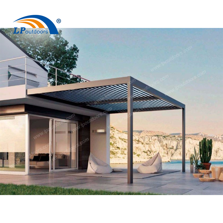 Patio en aluminium de toit de lame de pergola de jardin d'entraînement de moteur pour le secteur résidentiel