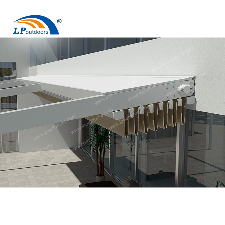 Pergola de toit rétractable en aluminium de parasol de luxe